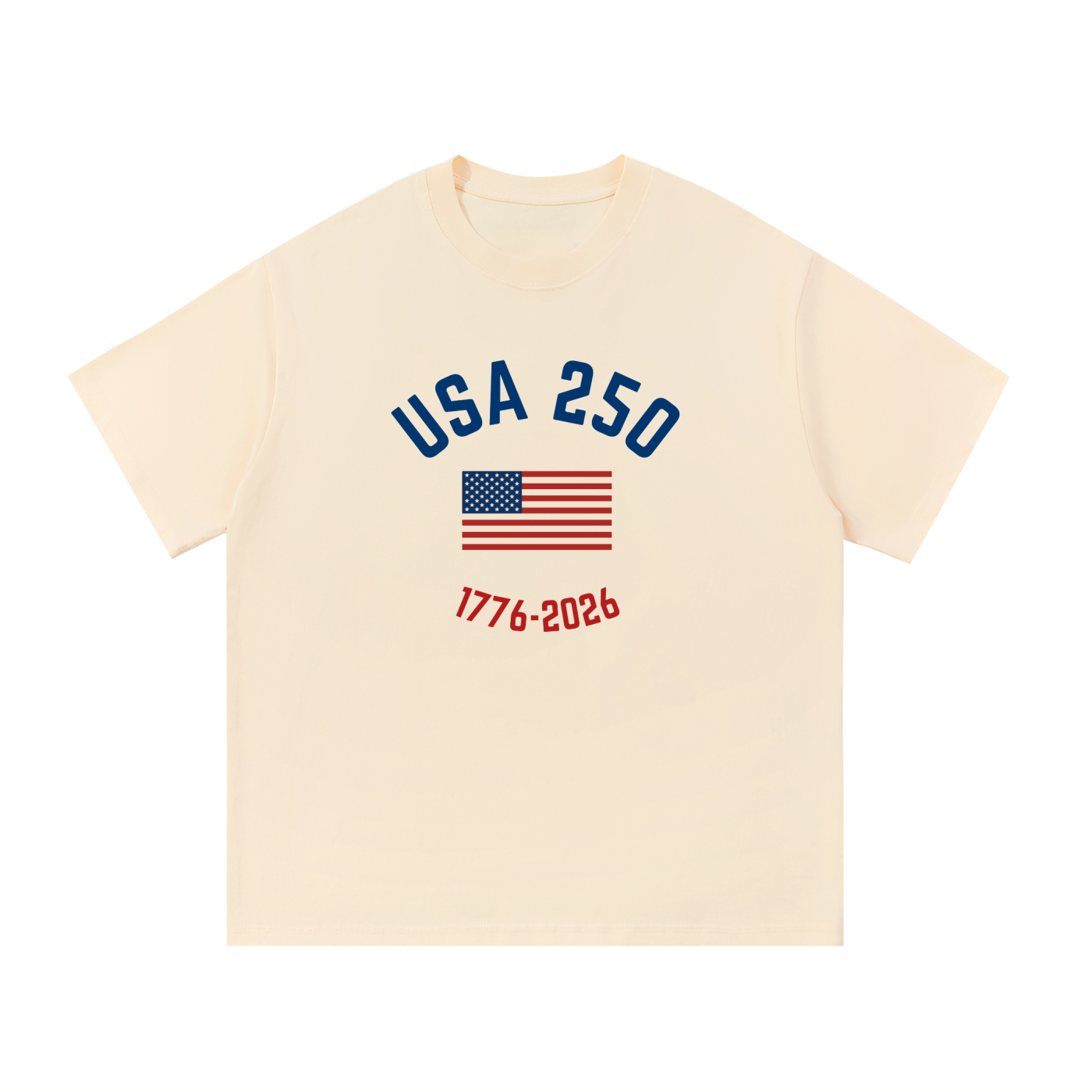 Patriotic Cotton T-Shirt | USA 250th Anniversary Graphic Tee