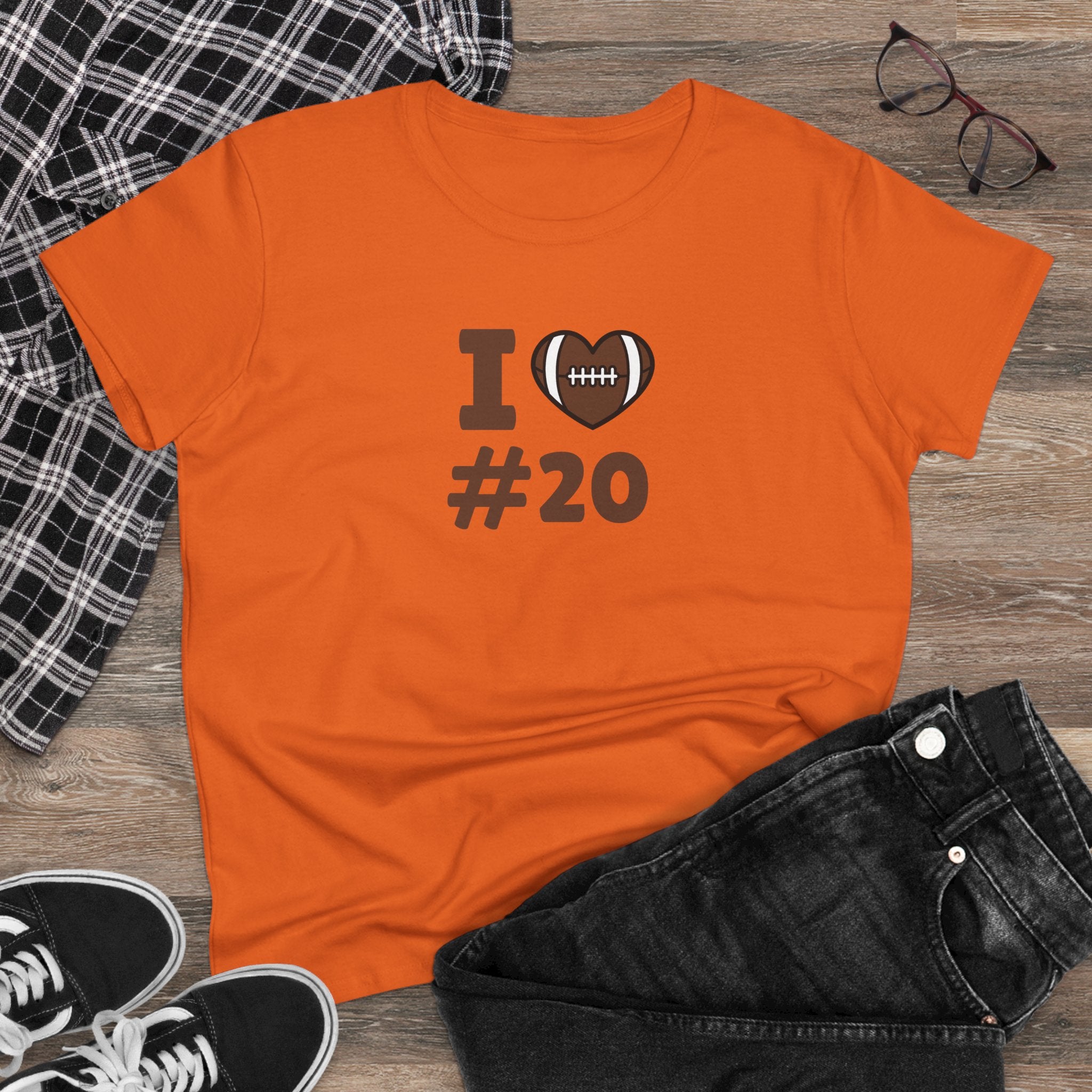 PERSONALIZABLE - I  Heart #-- Women's Tee - Personalized Team Jersey Shirt