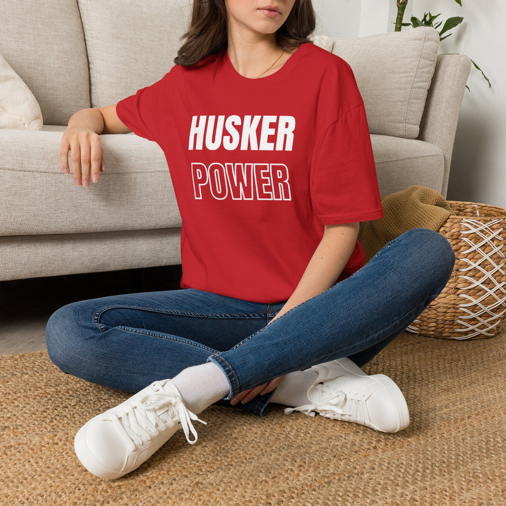 Husker Power T-Shirt — Bold Red College Pride Tee
