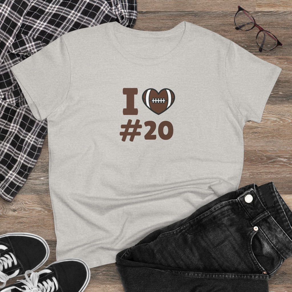 PERSONALIZABLE - I  Heart #-- Women's Tee - Personalized Team Jersey Shirt