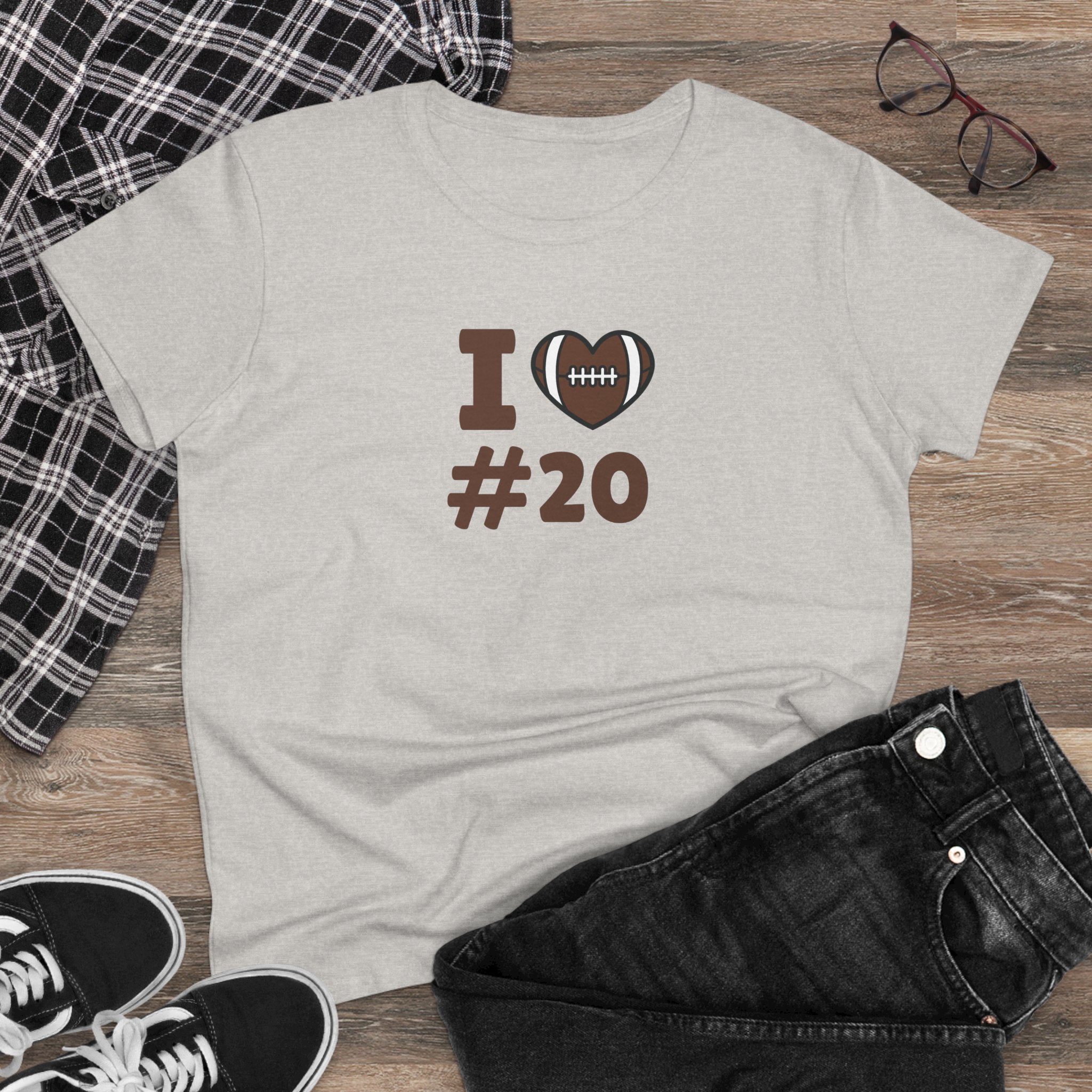 PERSONALIZABLE - I  Heart #-- Women's Tee - Personalized Team Jersey Shirt