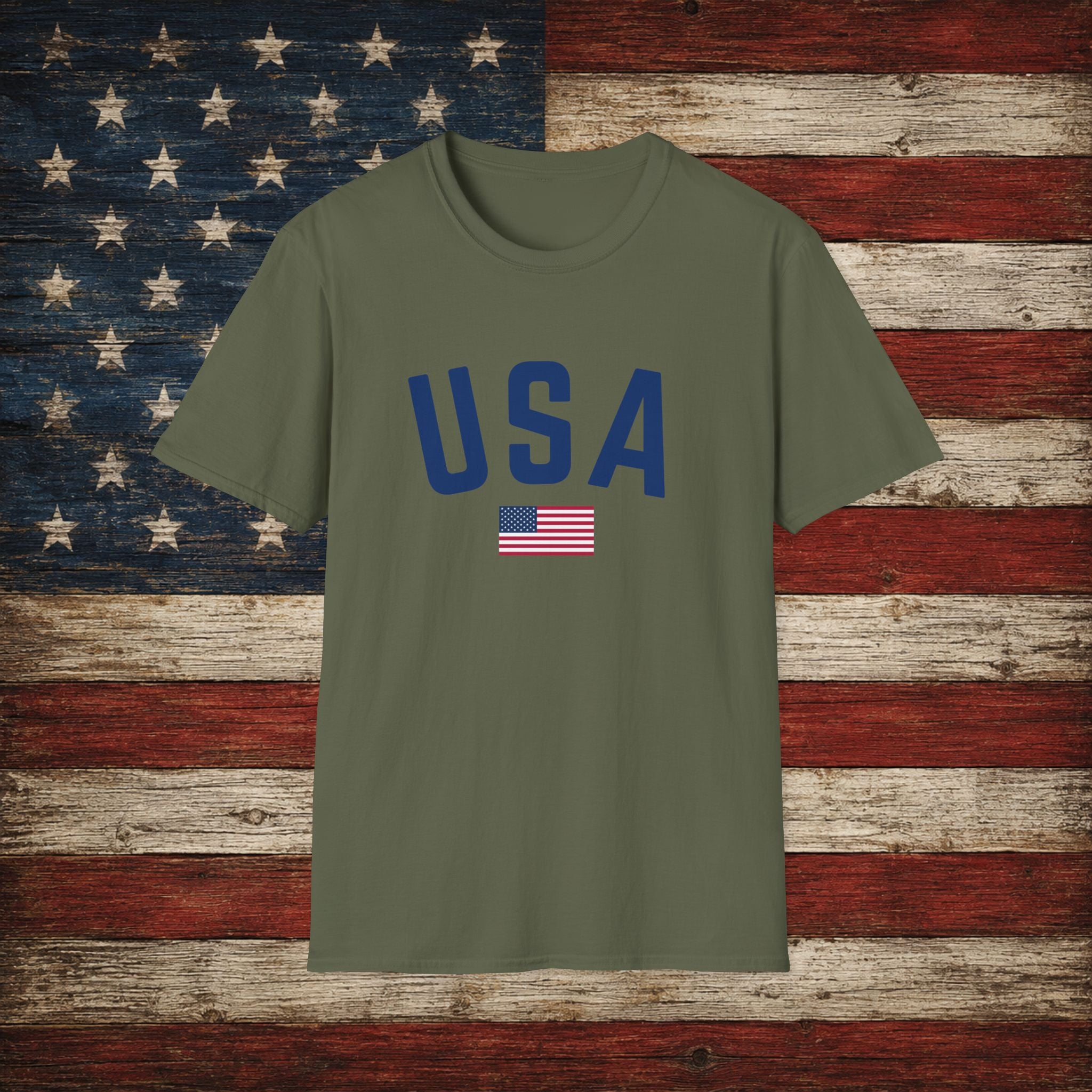 USA Flag T-Shirt — Patriotic American Graphic Tee for 4th of July and Memorial Day