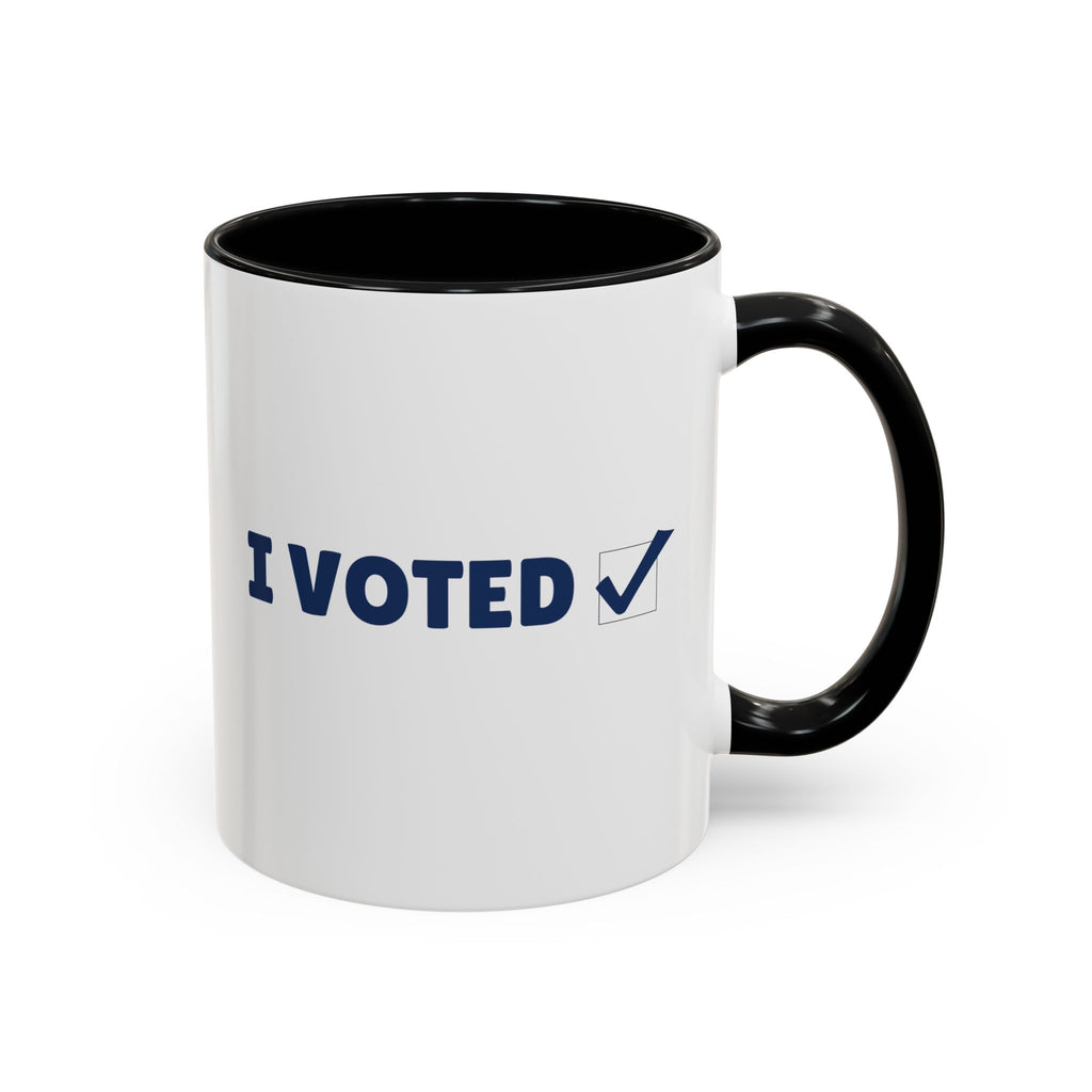 I Voted Navy Blue Design Coffee Mug (11, 15oz)