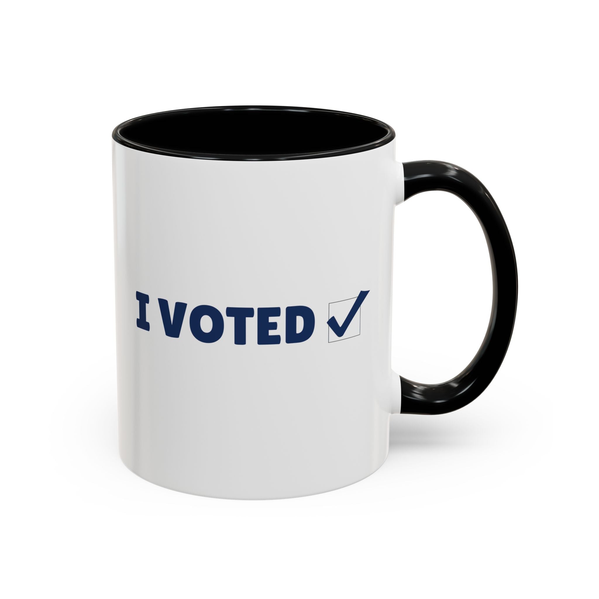 I Voted Navy Blue Design Coffee Mug (11, 15oz)