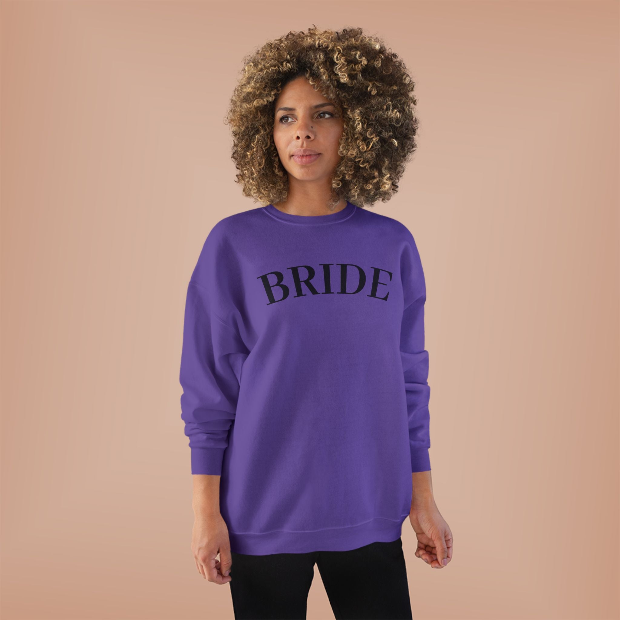 Bride Crewneck Sweatshirt — Minimal Bridal Pullover for Bachelorette & Wedding Prep