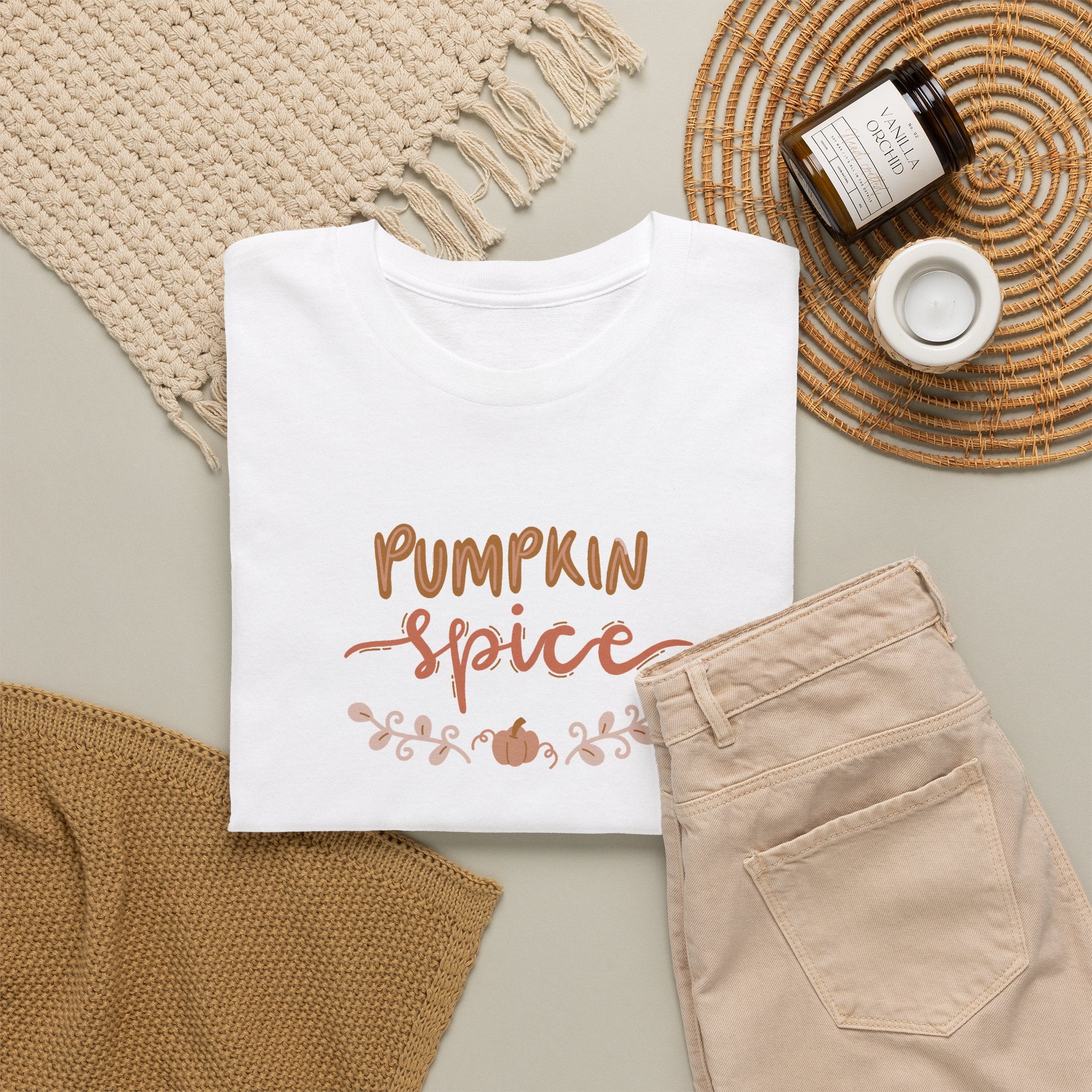 Pumpkin Spice Tee – Autumn Leaves Fall Graphic Shirt