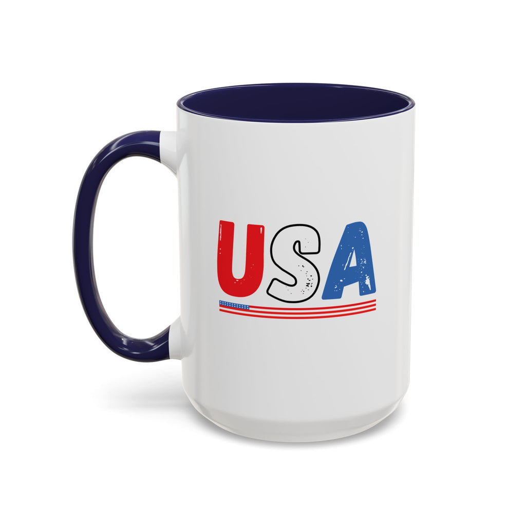 USA Red, White, and Blue Printed Coffee Mug (11, 15oz)
