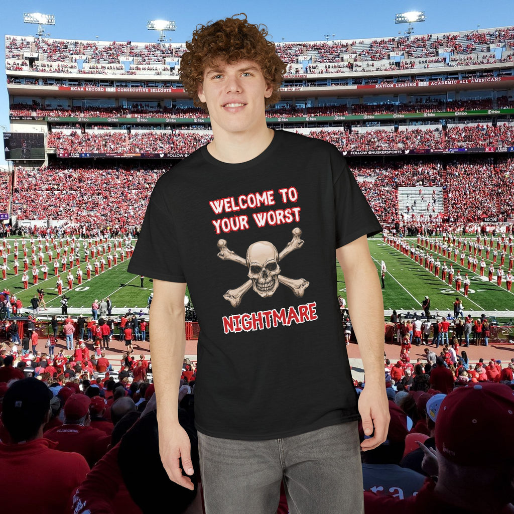 Nightmare Skull T-Shirt — "Welcome to Your Worst Nightmare" Graphic Tee