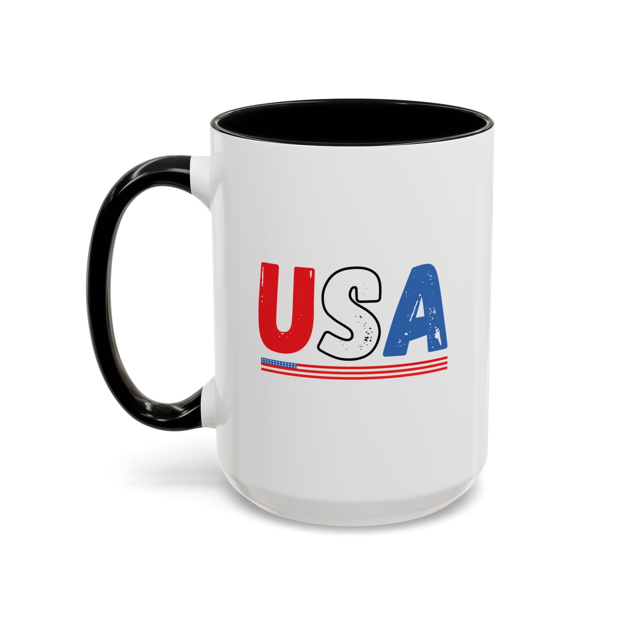 USA Red, White, and Blue Printed Coffee Mug (11, 15oz)