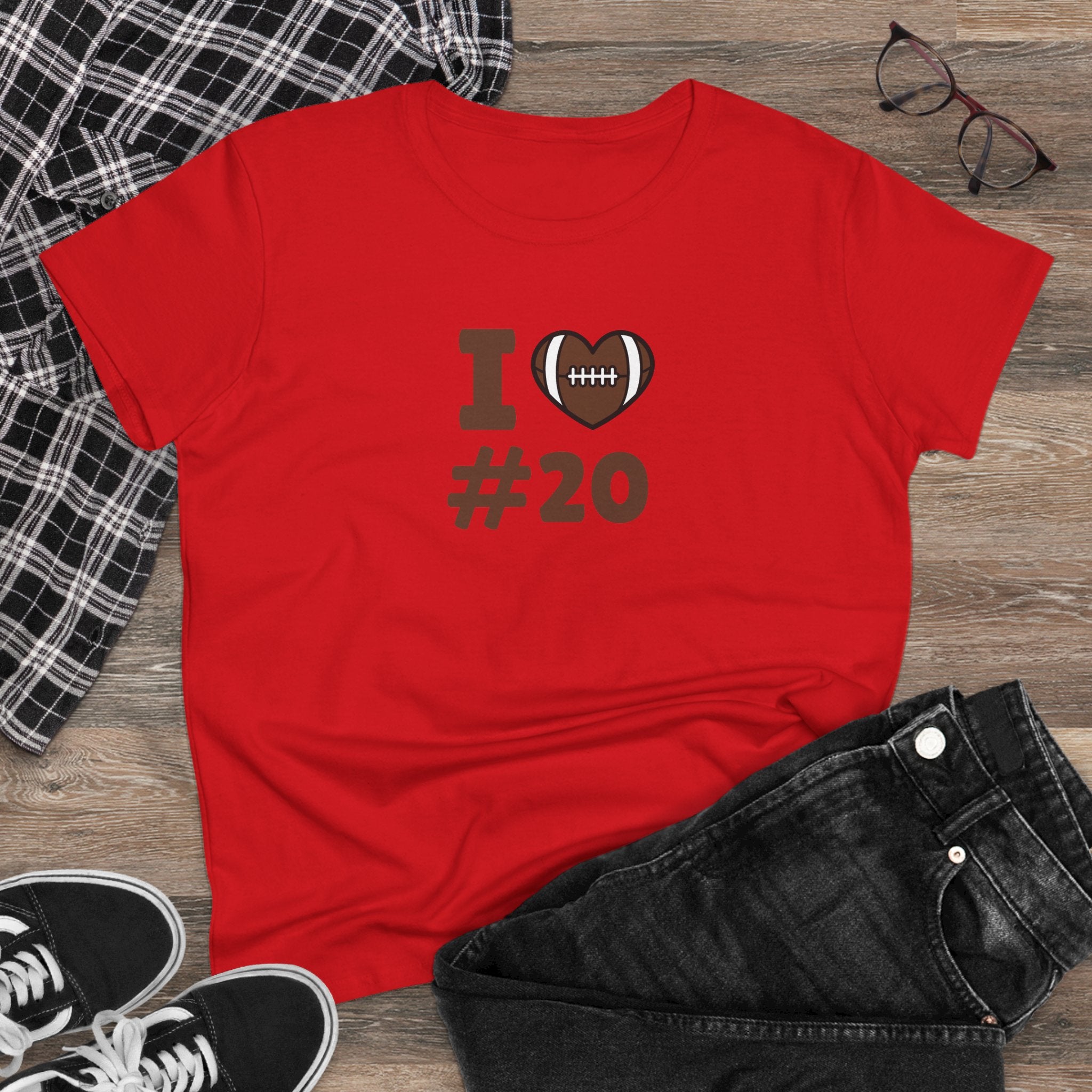 PERSONALIZABLE - I  Heart #-- Women's Tee - Personalized Team Jersey Shirt