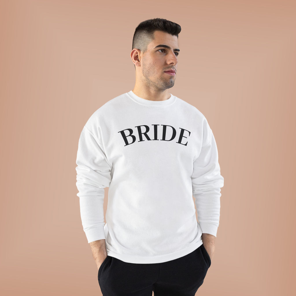 Bride Crewneck Sweatshirt — Minimal Bridal Pullover for Bachelorette & Wedding Prep