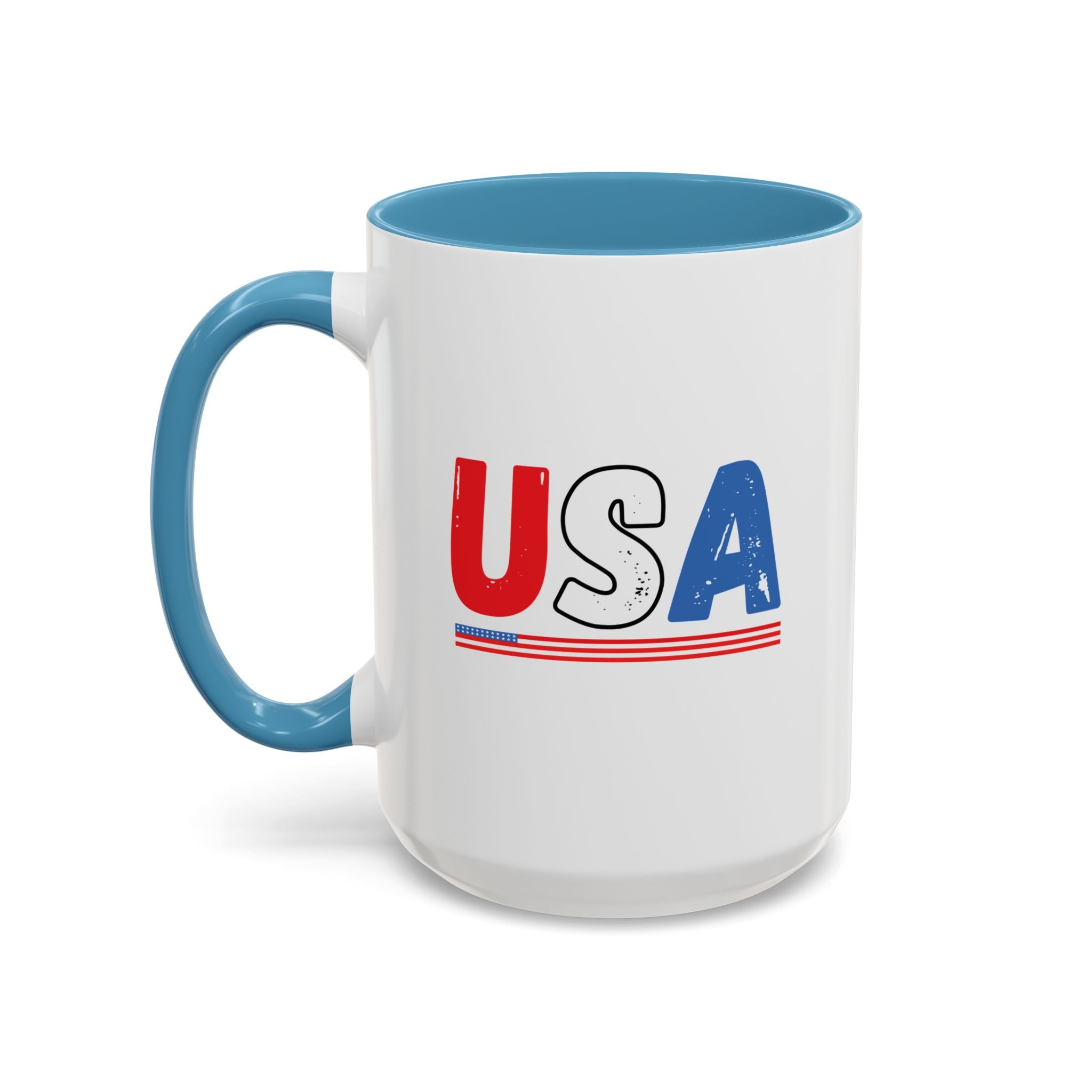 USA Red, White, and Blue Printed Coffee Mug (11, 15oz)