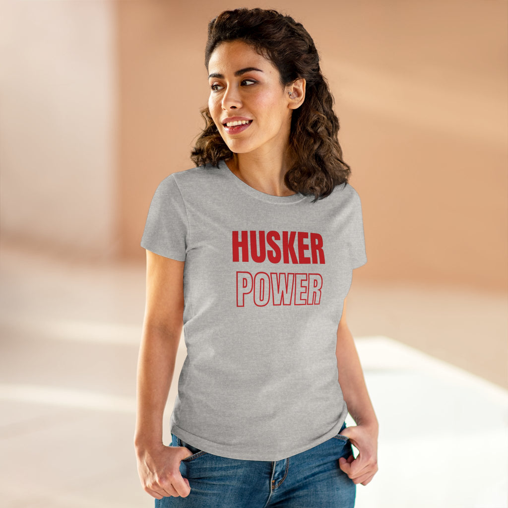 Husker Power Women's T‑Shirt — Bold Red Fan Tee