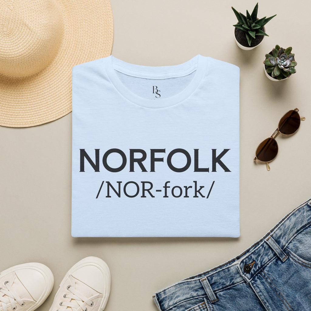 Norfolk Pronunciation T-Shirt — "NOR-fork" City Pride Tee