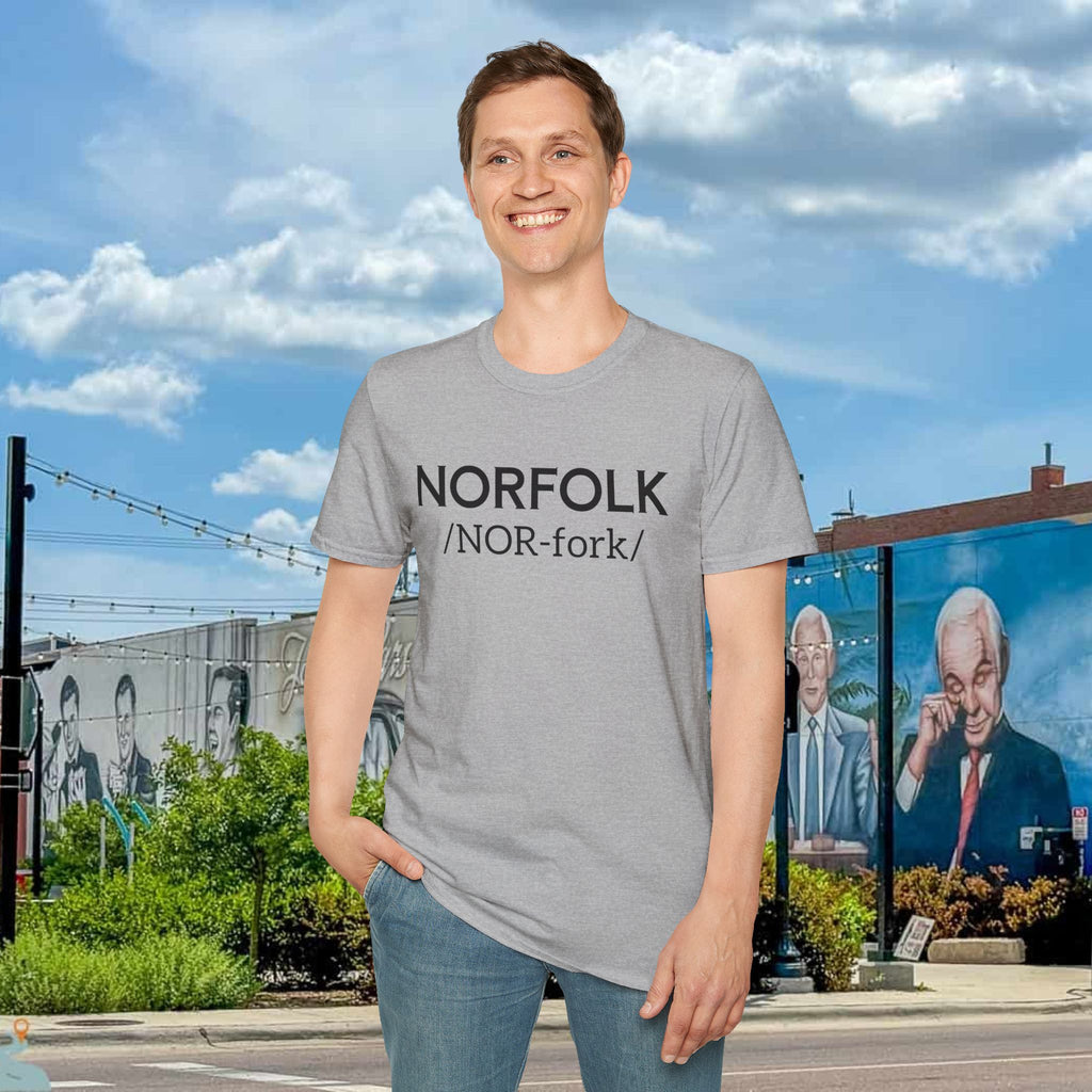 Norfolk Pronunciation T-Shirt — "NOR-fork" City Pride Tee