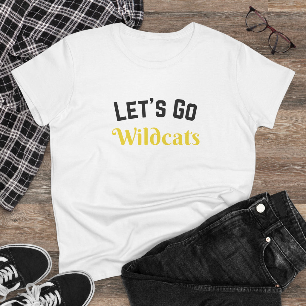 PERSONALIZABLE - Let's Go (Custom Yellow Text) Women's Tee — Cheerleading Game Day Fan Shirt
