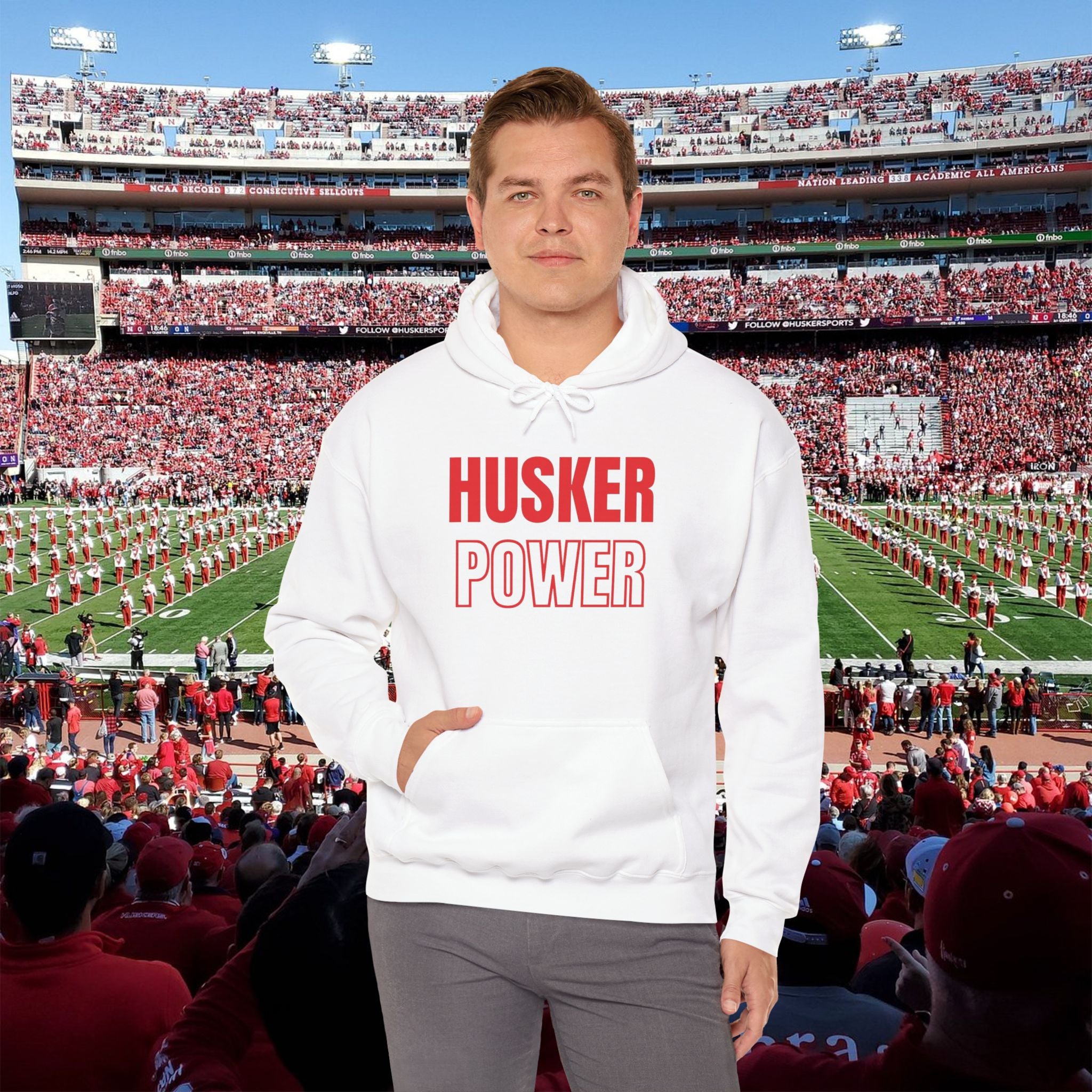 Husker Power Hoodie — College Team Pullover for Fans