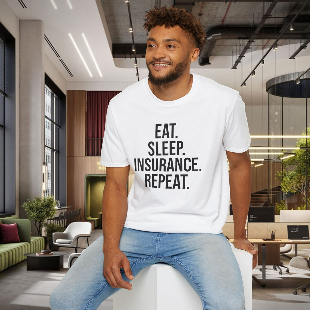 Eat. Sleep. Insurance. T-Shirt — Funny Insurance Agent Shirt for Professionals & Gift