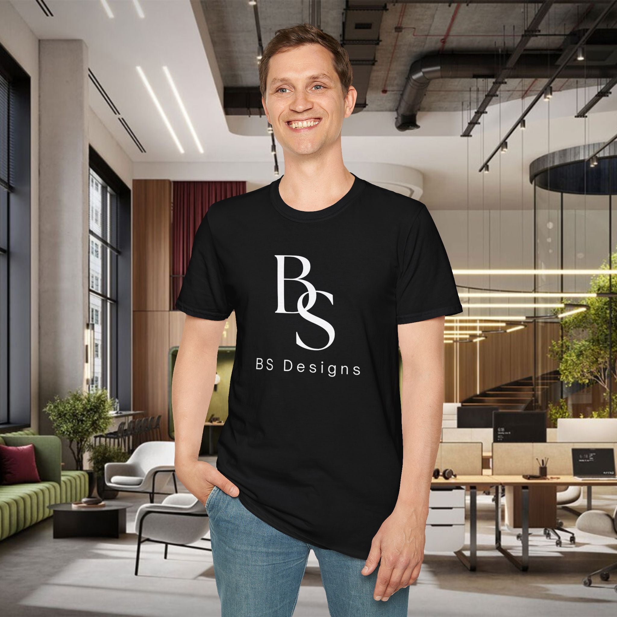 T-Shirt — BS Monogram Logo Tee (BS Designs)