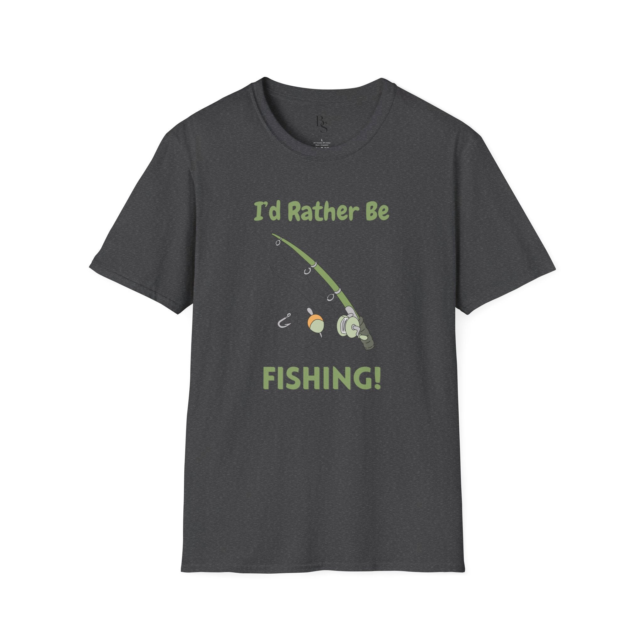 Fishing T-Shirt — "I'd Rather Be Fishing!" Casual Angler Tee