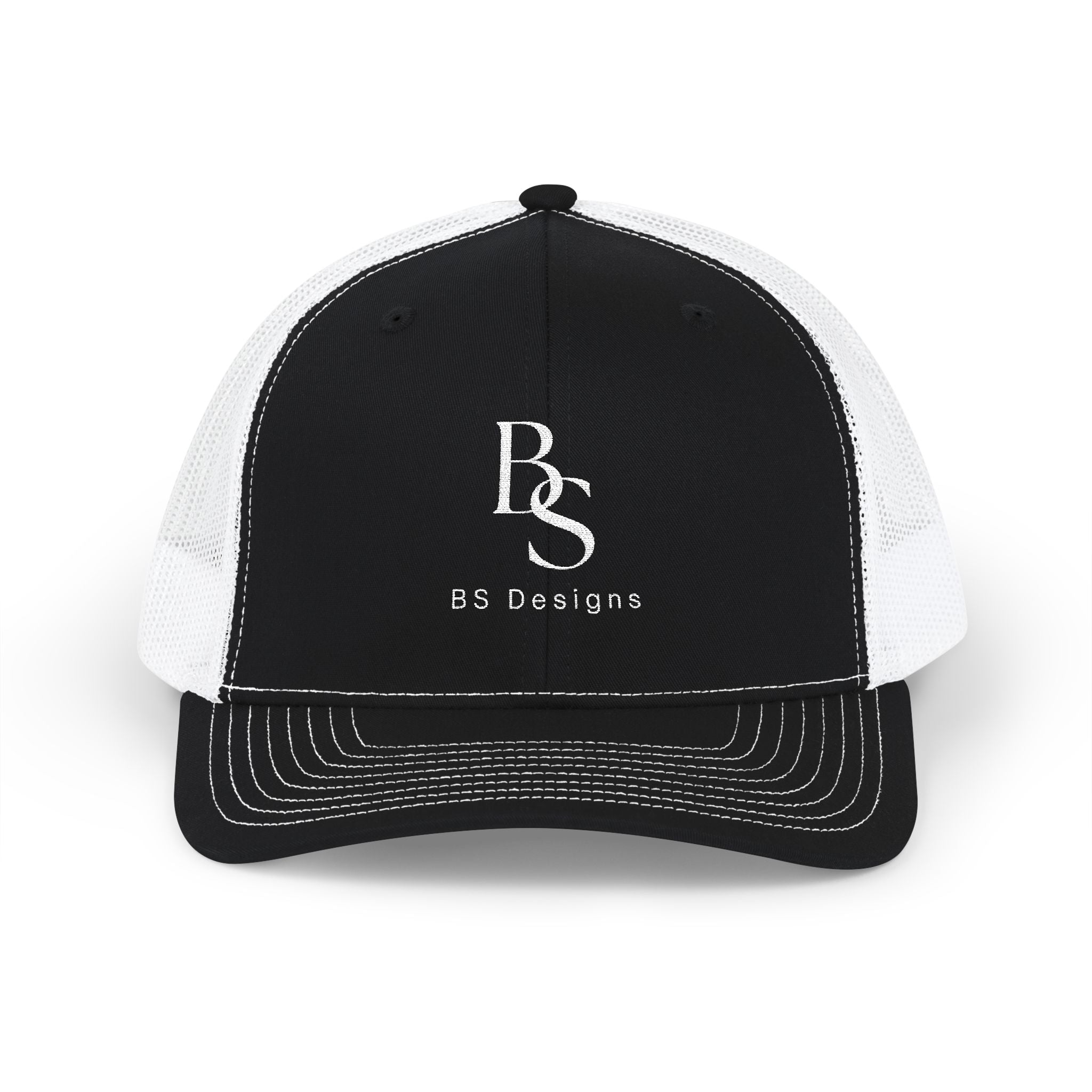 Embroidered BS Designs Snapback Trucker Cap