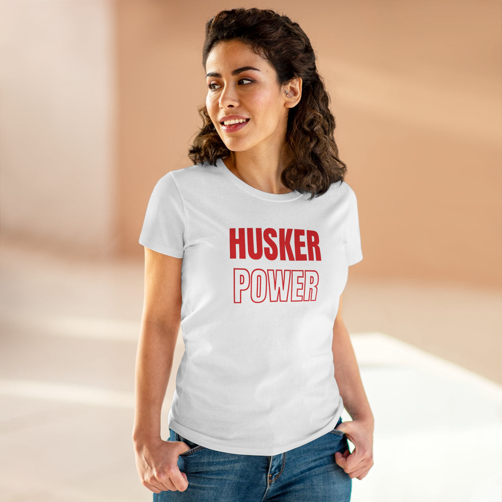 Husker Power Women's T‑Shirt — Bold Red Fan Tee