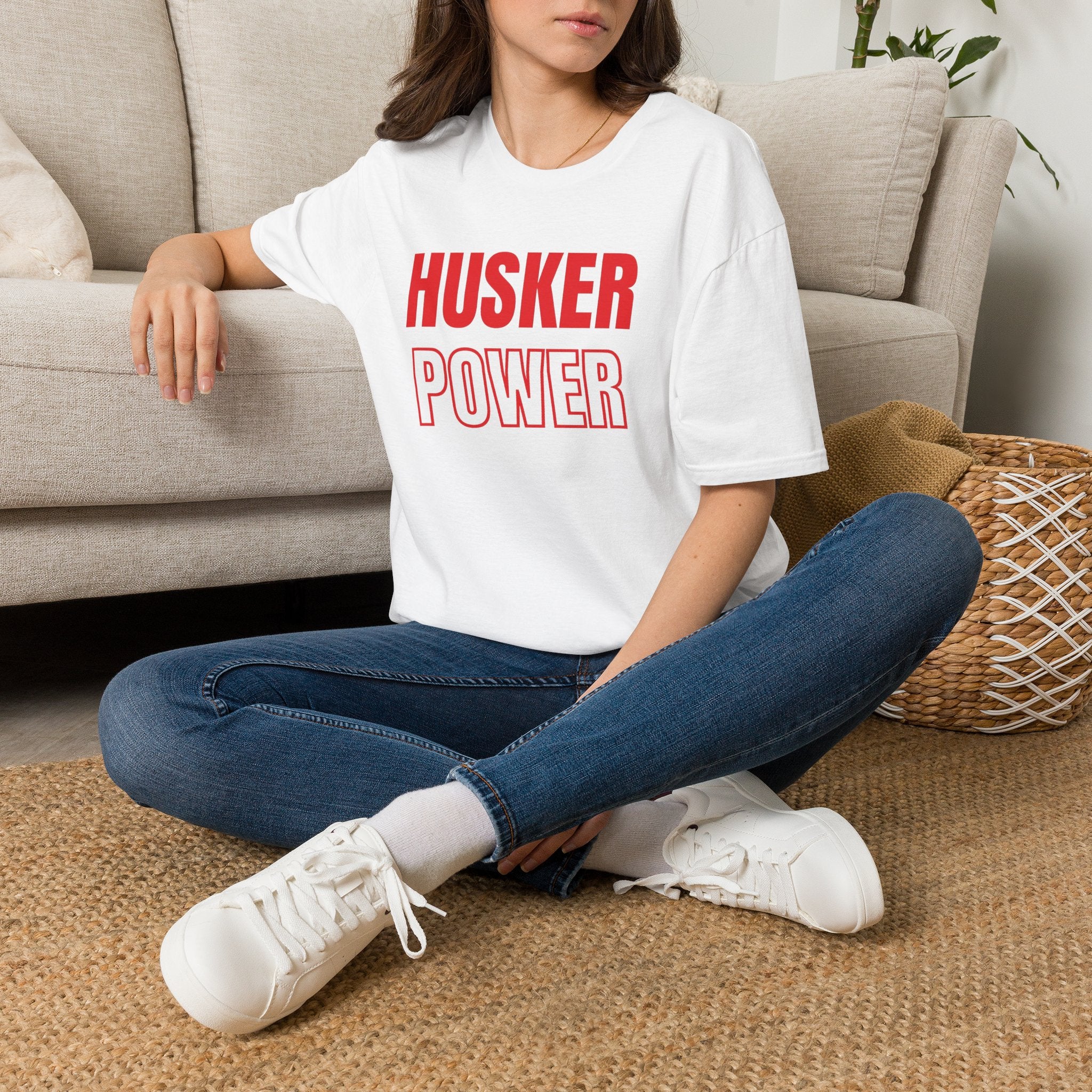 Husker Power T-Shirt — Bold Red College Pride Tee