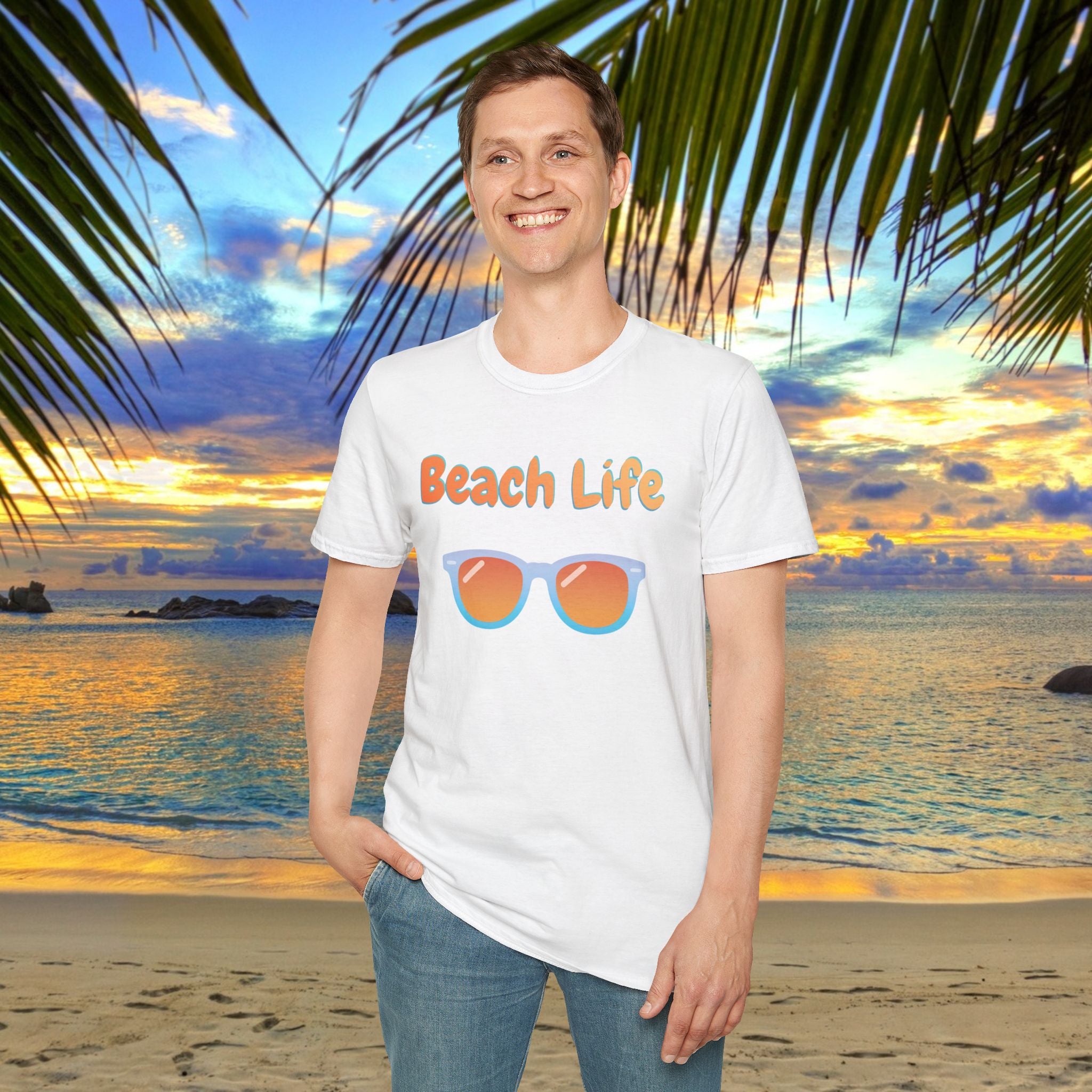Beach Life T-Shirt — Retro Sunglasses Summer Tee