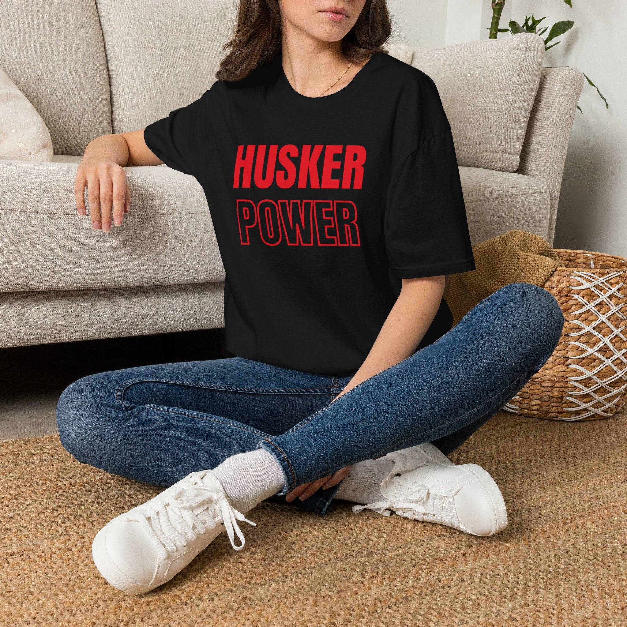 Husker Power T-Shirt — Bold Red College Pride Tee