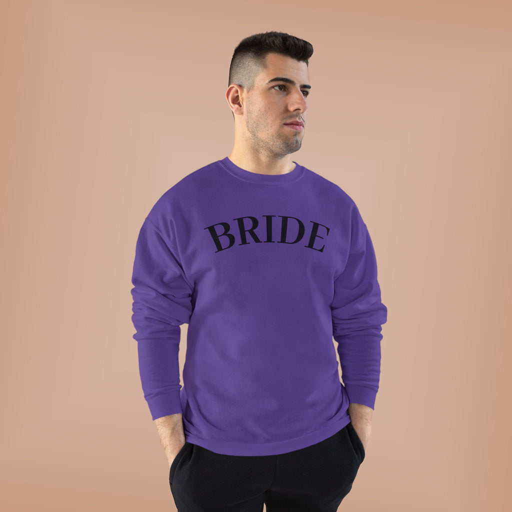 Bride Crewneck Sweatshirt — Minimal Bridal Pullover for Bachelorette & Wedding Prep