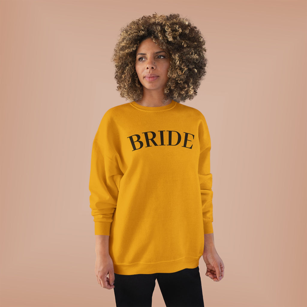 Bride Crewneck Sweatshirt — Minimal Bridal Pullover for Bachelorette & Wedding Prep
