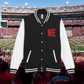 Nebraska Huskers Letterman Jacket - 'NE' Varsity Red & White Football Jacket