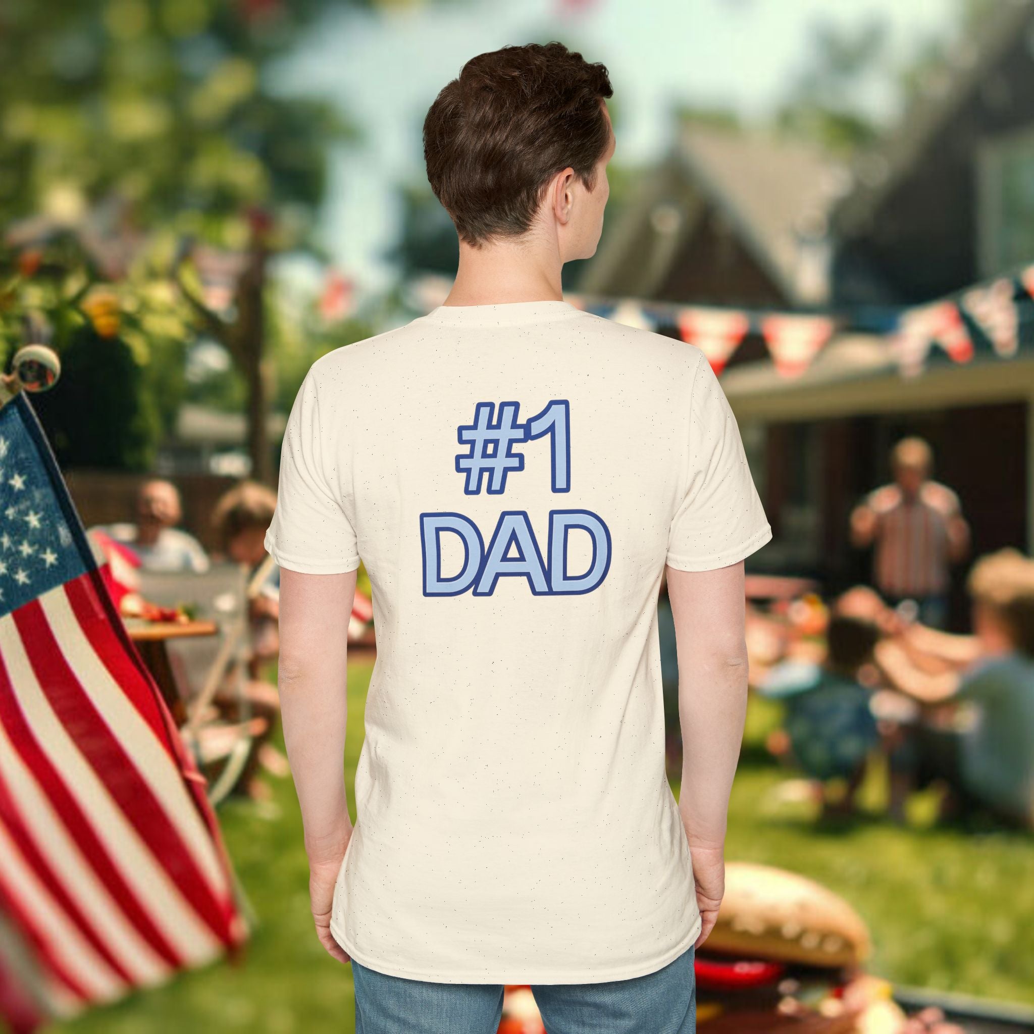 #1 Dad Badge T-Shirt – Celebrate the World's Greatest Dad