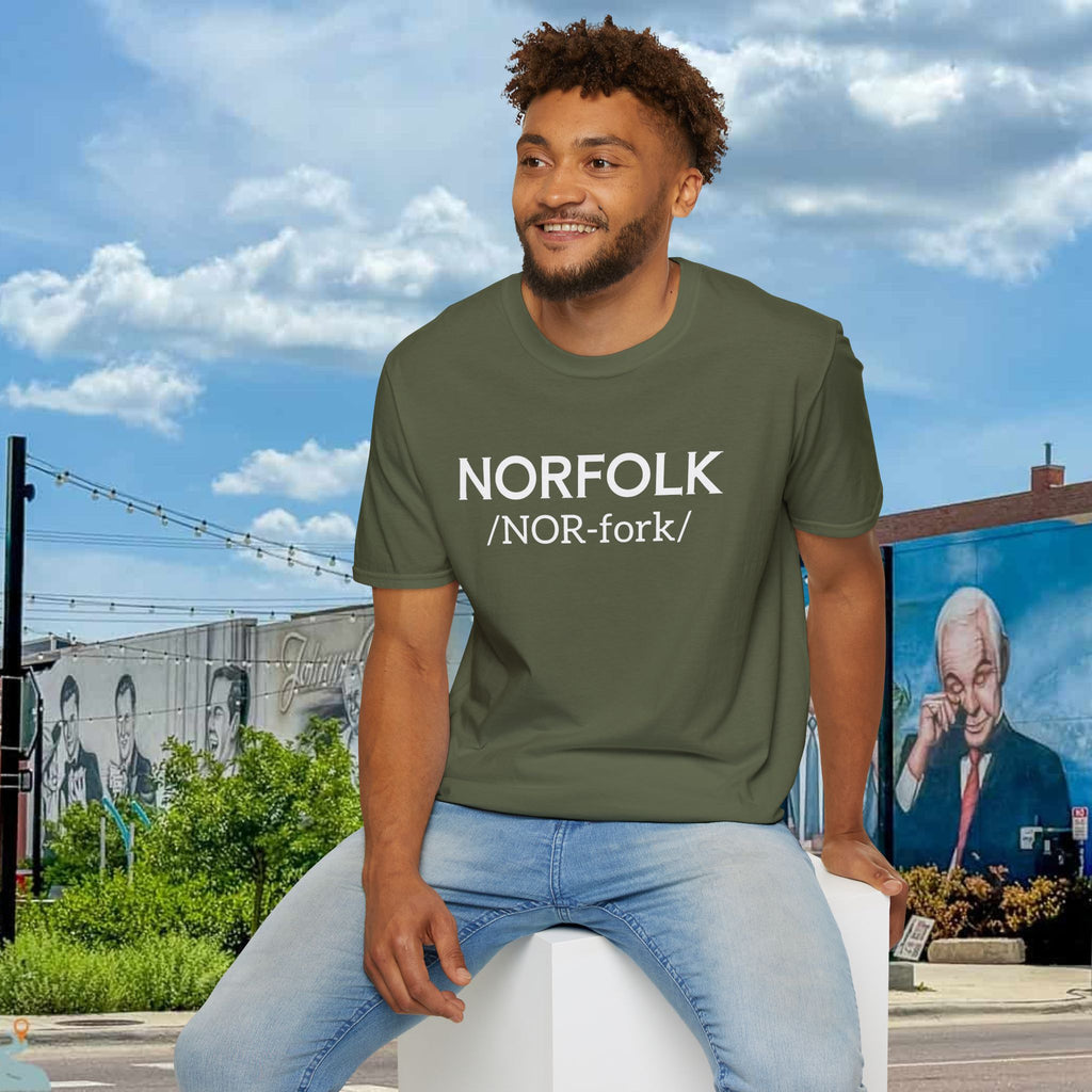 Norfolk Pronunciation T-Shirt — "NOR-fork" City Pride Tee