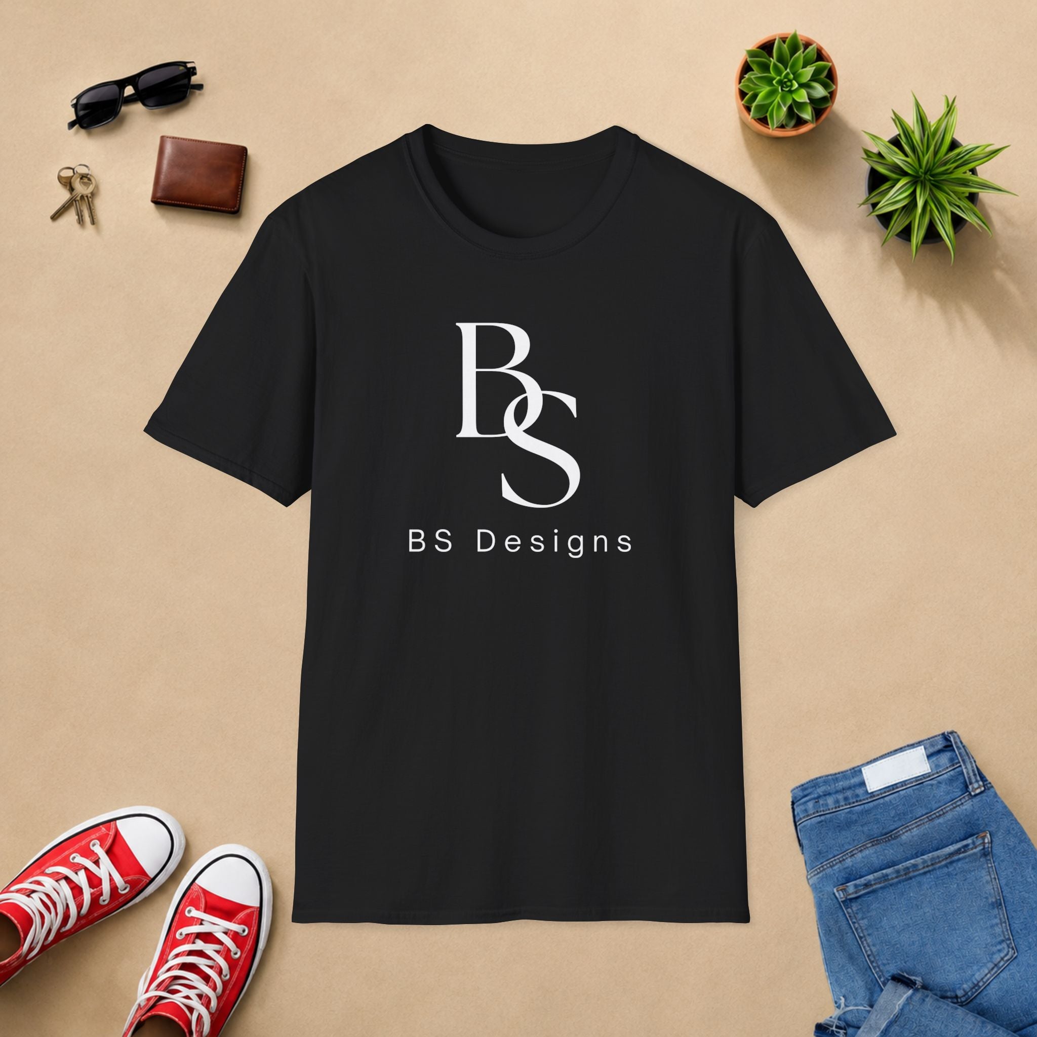 T-Shirt — BS Monogram Logo Tee (BS Designs)