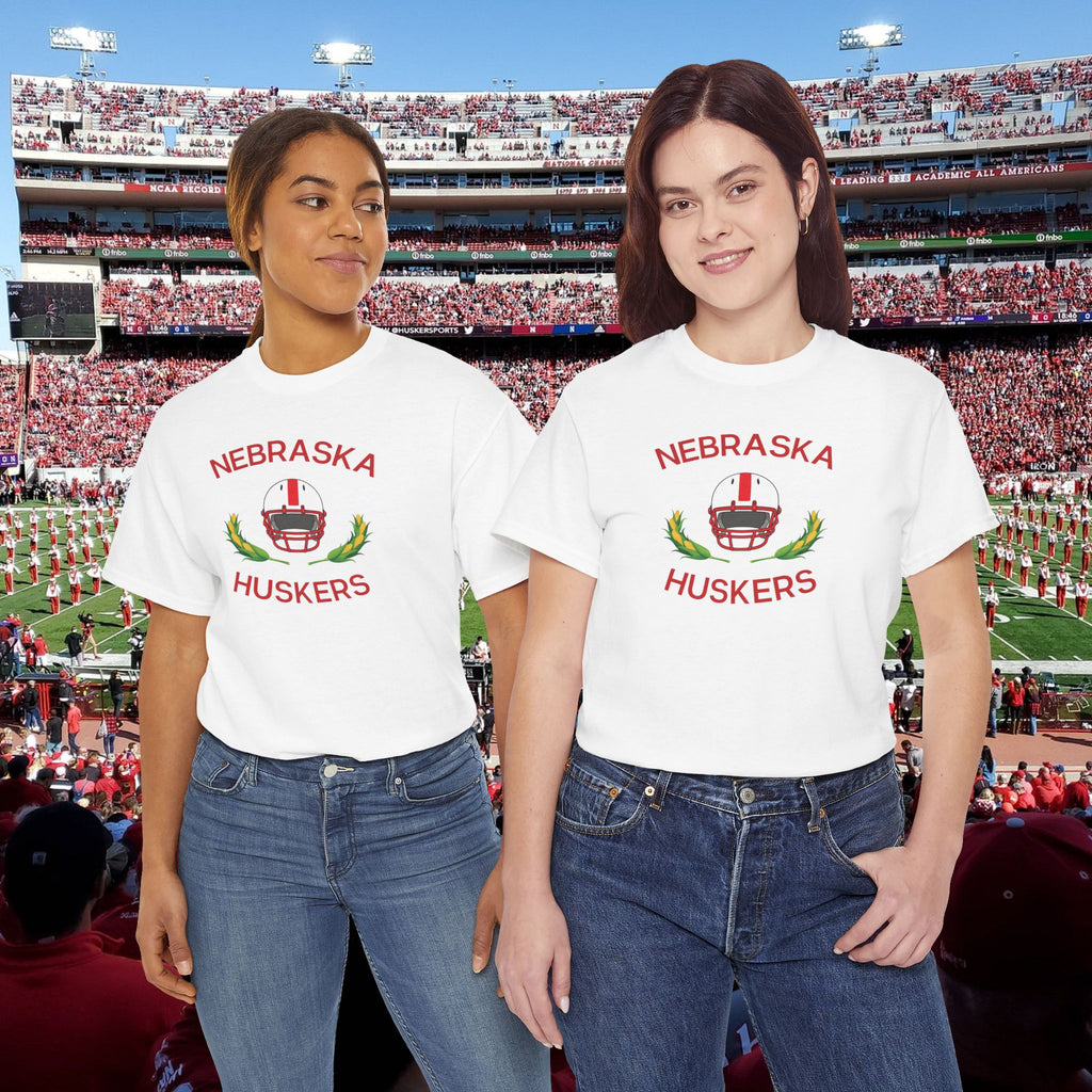 Nebraska Huskers Football Helmet T-Shirt — College Game Day Tee