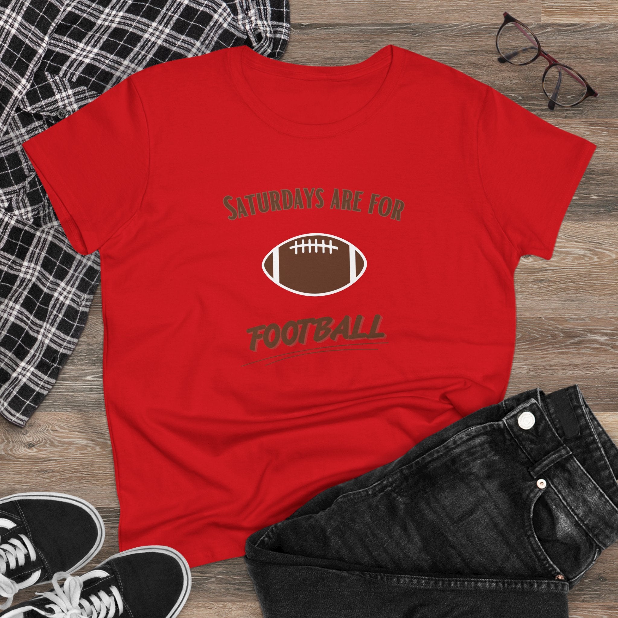 Saturdays Are For Football Tee — Women’s Football Graphic Shirt