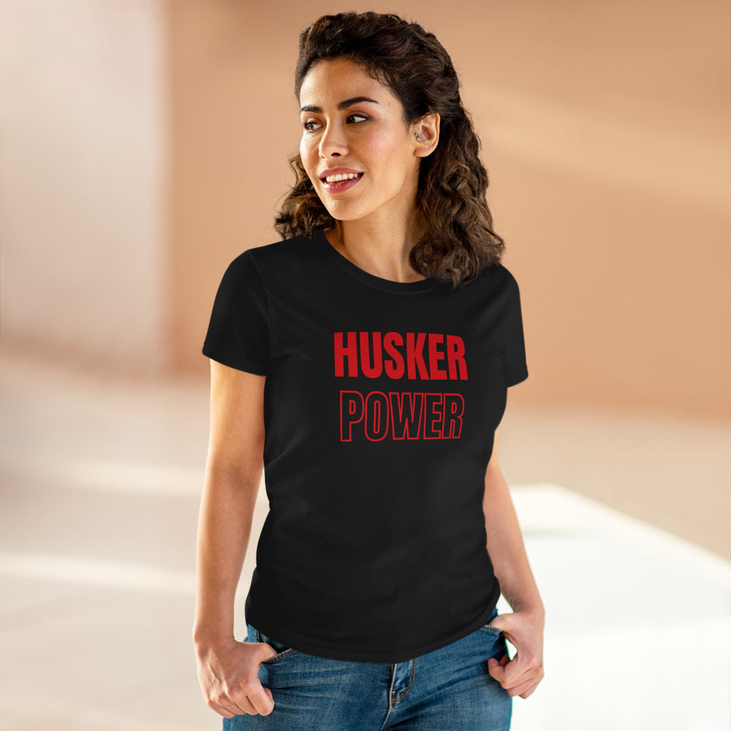 Husker Power Women's T‑Shirt — Bold Red Fan Tee