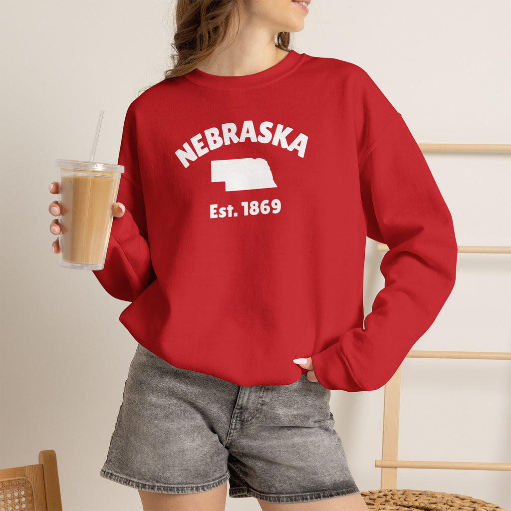 Nebraska State Crewneck Sweatshirt — Est. 1869