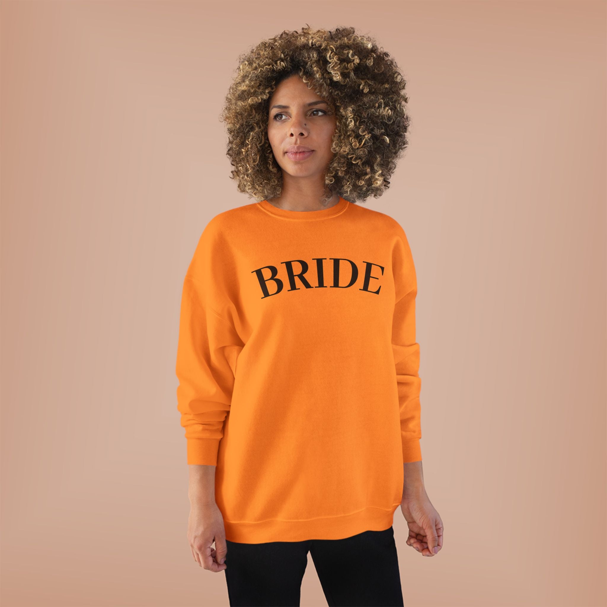 Bride Crewneck Sweatshirt — Minimal Bridal Pullover for Bachelorette & Wedding Prep