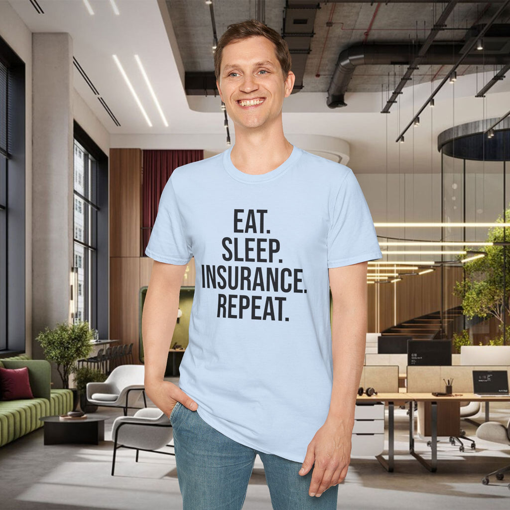 Eat. Sleep. Insurance. T-Shirt — Funny Insurance Agent Shirt for Professionals & Gift