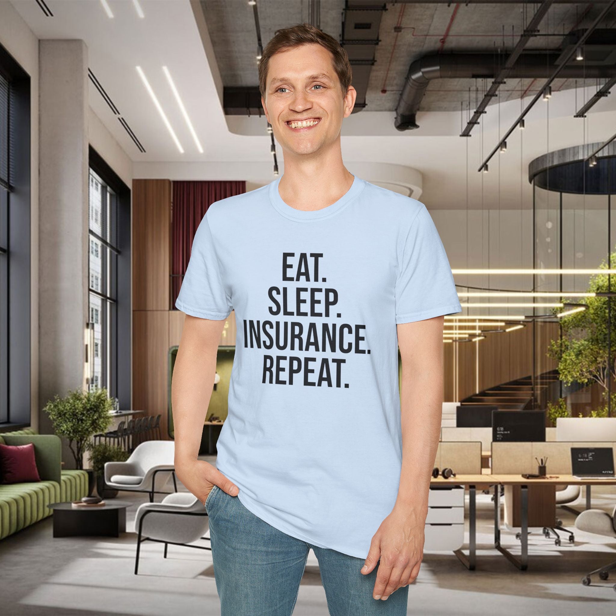 Eat. Sleep. Insurance. T-Shirt — Funny Insurance Agent Shirt for Professionals & Gift
