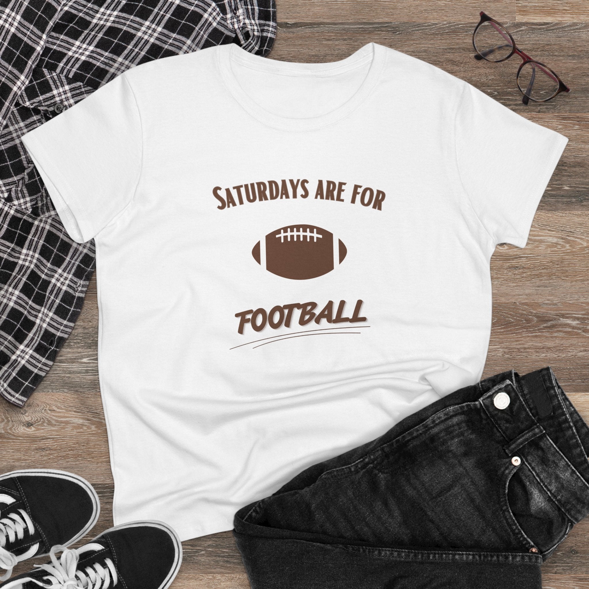 Saturdays Are For Football Tee — Women’s Football Graphic Shirt