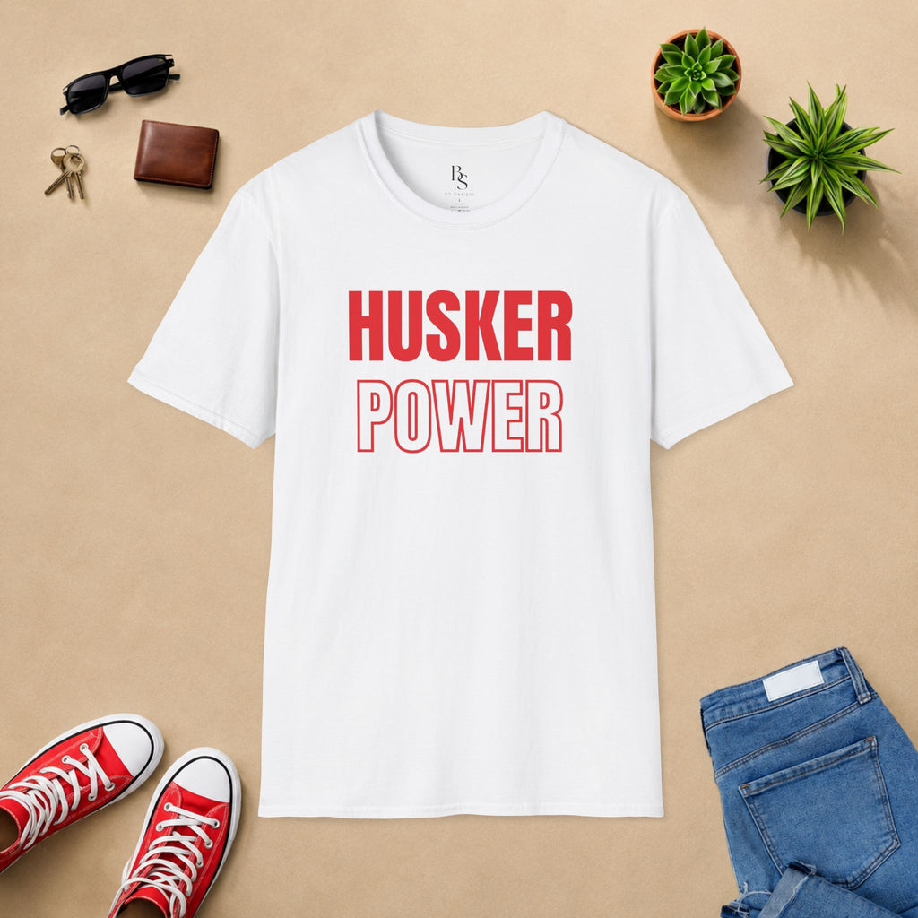 Husker Power T-Shirt — Bold Red College Pride Tee