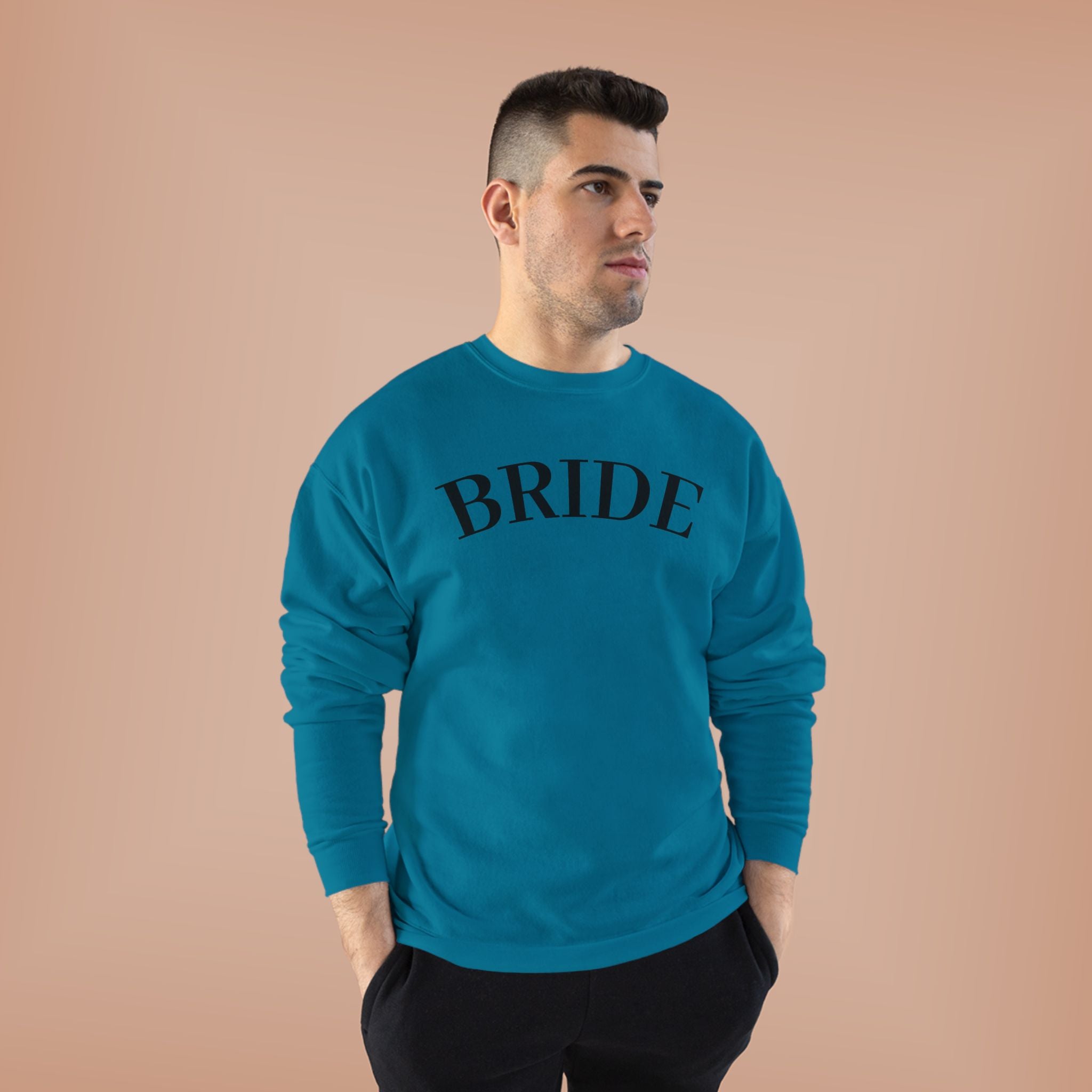 Bride Crewneck Sweatshirt — Minimal Bridal Pullover for Bachelorette & Wedding Prep