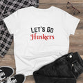 PERSONALIZABLE - Let's Go (Custom Red Text) Women's Tee — Cheerleading Game Day Fan Shirt