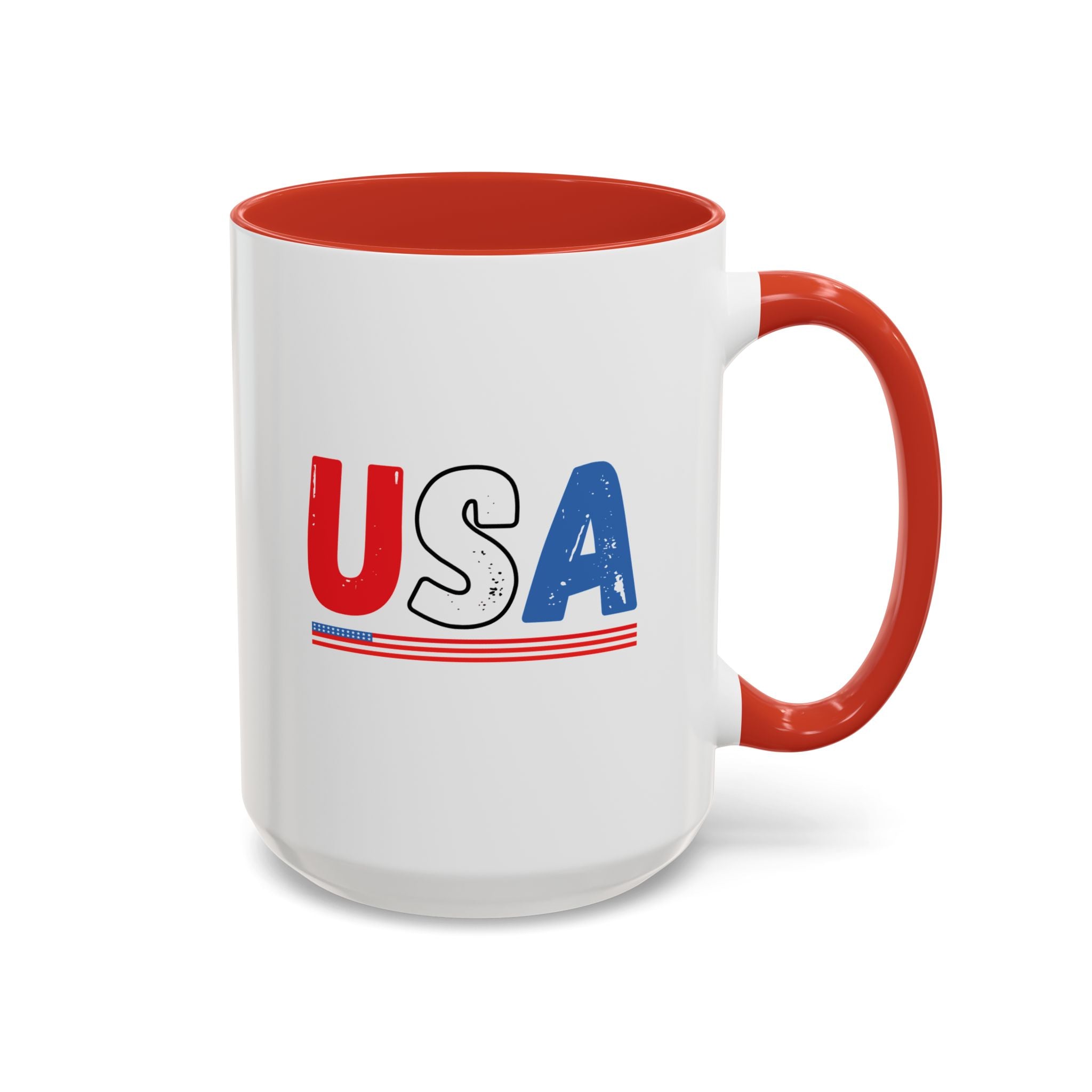 USA Red, White, and Blue Printed Coffee Mug (11, 15oz)