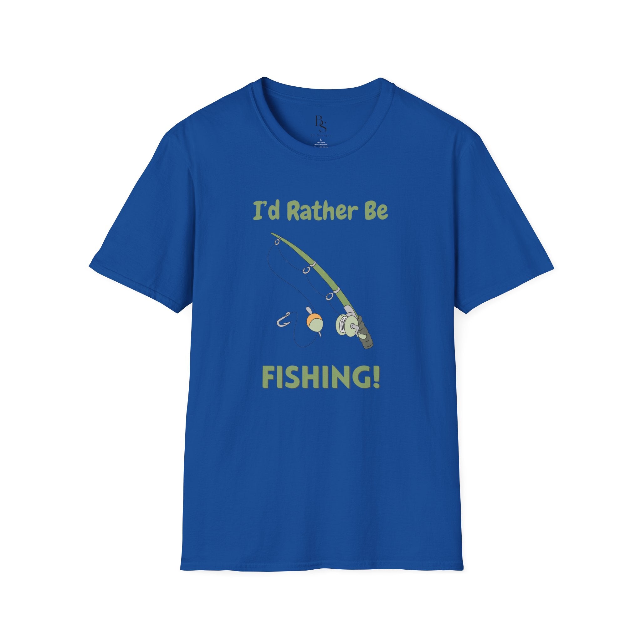 Fishing T-Shirt — "I'd Rather Be Fishing!" Casual Angler Tee