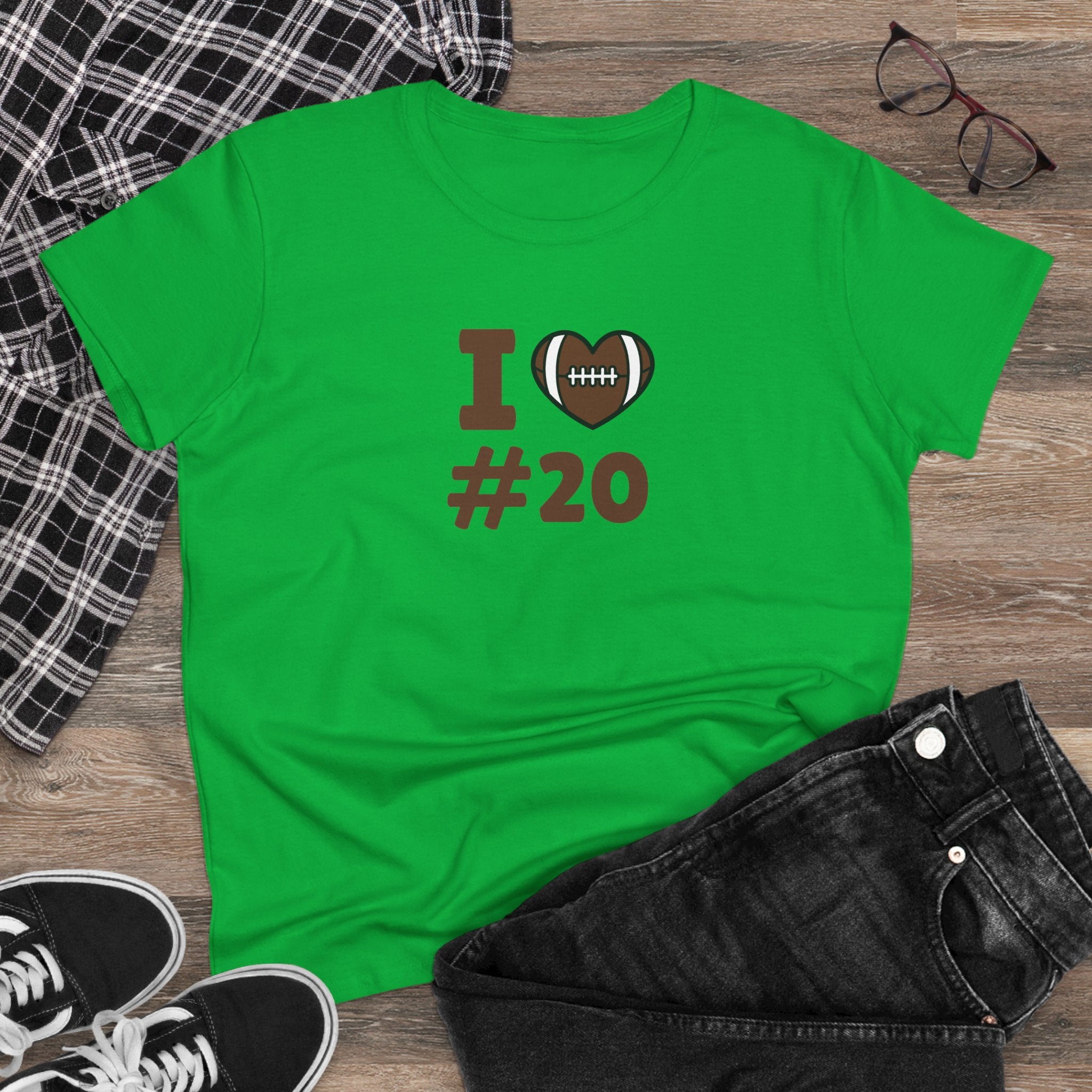 PERSONALIZABLE - I  Heart #-- Women's Tee - Personalized Team Jersey Shirt