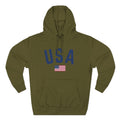USA Flag Hoodie — Patriotic American Hoodie with Small Flag